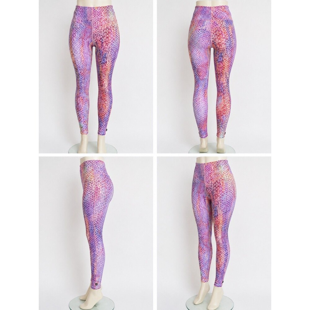 Zara Terez Pink Python Hi-Shine Leggings Size XS